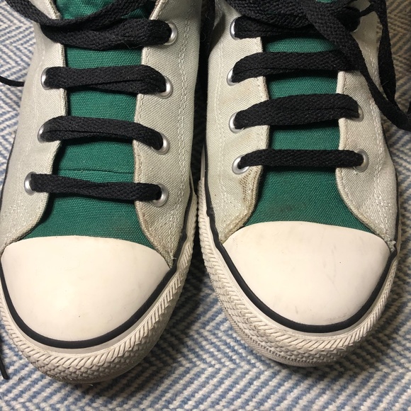 Gray and Green Converse All Stars - Picture 7 of 8
